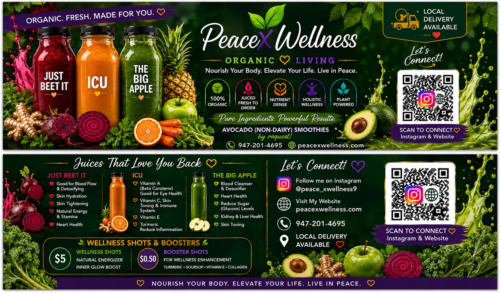 Peace X Wellness Organic Living Juices